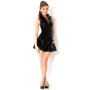 BROWOL-Dames Sexy en Cuir Verni Robe Lingerie Sexy Mini Robe vêtements serrés vêtements de fête (L)
