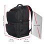 Tucano Sfido Sac à dos de gaming pour ordinateur portable 18,4" Dell Asus MSI avec housse de pluie et câble de chargement USB No