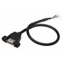 zdyCGTime Montage sur Panneau USB 2.0 d'un cble USB A Femelle vers 4 Broches Femelle Dupont cble USB de la Carte Mère (30 cm/30,