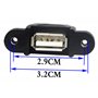 zdyCGTime Montage sur Panneau USB 2.0 d'un cble USB A Femelle vers 4 Broches Femelle Dupont cble USB de la Carte Mère (30 cm/30,