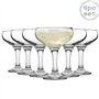 Rink Drink Soucoupes de Champagne à la patinoire - Soucoupe en Verre Coupé Vintage - Lave-Vaisselle Coffre-Fort - 200ml - Clear