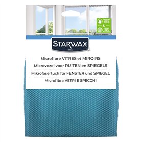 STARWAX - Microfibre pour vitres et miroirs - X4 - technologie "nid d'abeilles" capture les salissures et micro-goutelettes - no