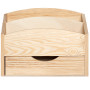 Creative Deco Boite aux Lettres Porte Courrier | 2 Compartiments + Tiroir | 25 x 10 x 20,5 cm | Boîte de Rangement et Stockage |