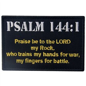 Tactique Psalm 144:1 BNW Combat Morale Brodé Crochet et boucle d'attache Patch
