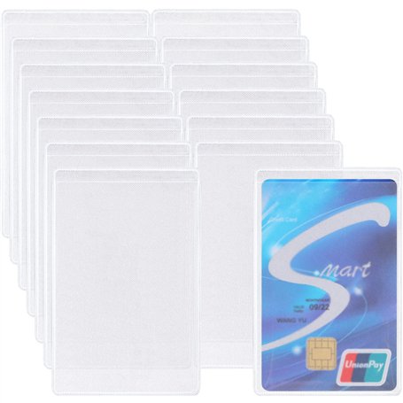 100 Pièces Titulaire de la Carte de Crédit Id Transparent en Plastique Verticale Manchons de Cartes de Visite Protecteur d'Ident