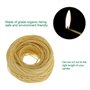 Mèches pour Bougies Bio Mèche de Chanvre Biologique avec Revêtement Naturel à La Cire d'abeille Hemp Wick Non Blanchie pour Fabr