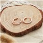 Boucles d'oreilles doubles créoles plaquées or rose créées avec des cristaux Zircondia®