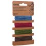 Glorex GmbH Élastiques 4 x 3 m - Ø 1 mm - Bleu/rose/vert/gris