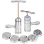 Machine à Pâtes en Acier Inoxydable, Machine à Pâtes avec 5 Moule, Nouilles Ménagères Manuelles Créatives de Cuisine, Pâte Nouil