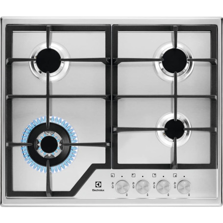 Electrolux KGS6436SX Plaque de cuisson à gaz 60 cm x 51 cm Stainless Steel 4 brûleurs