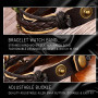 Avaner Montre Femme Vintage Montre Bracelet/décoration Feuilles tressées à la Main/Couleur café