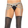 Leg Avenue 8887 Porte-Jarretelles Élastique en Lurex Argent Taille Unique EUR 34-38