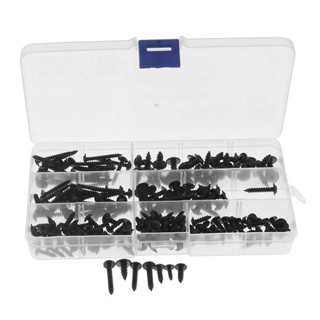 OTOTEC 210 pcs Assortiment de vis à tôle en Acier Inoxydable Vis Auto-taraudeuses Pozi Bride Tête bombée kit