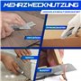 10x cutter professionnel en aluminium - ultra retractable résistant - anti-corrosion-cutter retractable lame de 18 mm avec 100 c