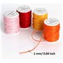 Lemonfilter - Lot de 12 rouleaux de cordon en coton ciré - Longueur :10 mètres - Diamètre : 1 mm - Pour la fabrication de bijoux