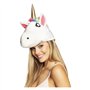 chapeau en peluche avec corne dorée