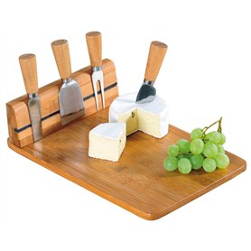 Kesper | Planche à découper à fromage avec couverts