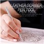 Outil de Stylo de Marquage Scriber pour Cuir en Acier Inoxydable Bricolage Artisanat