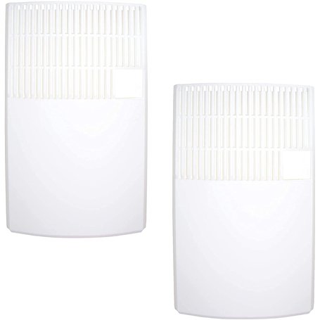 A1648 Lot de 2 humidificateurs d'air à fixer au radiateur + 8 inserts en non-tissé spéciaux pour pièces jusqu'à 15 m²