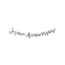 Guirlande Joyeux Anniversaire Argent