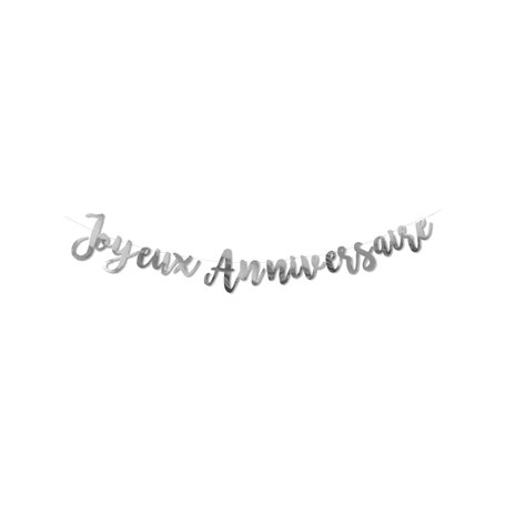 Guirlande Joyeux Anniversaire Argent