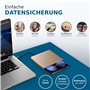 techPulse120 USB 3.0 Type-C Brenner Externe de CD DVD en Aluminium pour Ordinateur, Notebook UHD Blu-Ray Brenner USB xDeluxe Pak