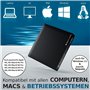 techPulse120 USB 3.0 Type-C Brenner Externe de CD DVD en Aluminium pour Ordinateur, Notebook UHD Blu-Ray Brenner USB xDeluxe Pak