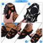 Crampon pour Chaussure, 19 Dents Crampons de Glace Universelles Glace Traction Antidérapant Grips Crampons pour Chaussures pour 