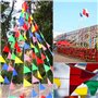 SERWOO 290 Pcs Multicolor Pennant Banner, 140M Décorations en Tissu de Nylon Drapeaux Fanion Triangle Banderole Coloré pour Fête