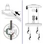 FUJIE 1 Pcs Interrupteur à pied rond Noir Interrupteur à commande au pied pour Lampadaire Et Lampe De Table