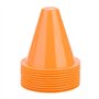 Alomejor 10Pcs Cônes de Plastique Marqueurs d'Agilité pour Entraînement Vitesse Formation Patinage Sports Orange