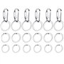 Boao 6 Pièces Clips de Médaillons de Chiens Clips de Médaillons d'Identification pour Animaux de Compagnie avec 18 Anneaux Durab