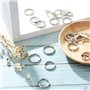 Boao 6 Pièces Clips de Médaillons de Chiens Clips de Médaillons d'Identification pour Animaux de Compagnie avec 18 Anneaux Durab