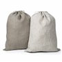 Varvara Home 2 Sacs en lin - Sac à pain en lin - Sac pour pain - Sac a pain en tissu - Panier à pain naturel 30x40 cm