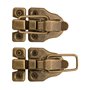FUXXER 2 fermoirs pour coffres et caisses au design vintage en laiton, 59 mm x 40 mm
