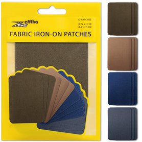 ZEFFFKA Patchs Tissu Thermocollant Jean Qualité Supérieure L'intérieur L'extérieur Colle Plus Forte 100% Coton Décoration Répara