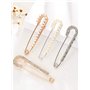 Pinces à Chandail Broche de Châle Broches en Fausses Perles Cristal Épingles de Robe de Sûreté Pinces de Chemises pour Femme, Or