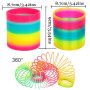 LIMEOW 2 pcs Ressort Jouet Ressort Magique Ressort Chat Rainbow Twirler Slinky Jouet Chat Ressort Petit Jouet Enfant lot Jouet M