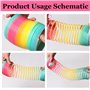 LIMEOW 2 pcs Ressort Jouet Ressort Magique Ressort Chat Rainbow Twirler Slinky Jouet Chat Ressort Petit Jouet Enfant lot Jouet M