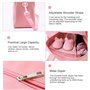 liuxi Sac de danse pour fille - Sac de danse avec fermeture éclair et sangle réglable - Rose uni