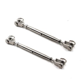 Lot de 2 tendeurs à mâchoires et mâchoires M8 en acier inoxydable 304 avec corps fermé