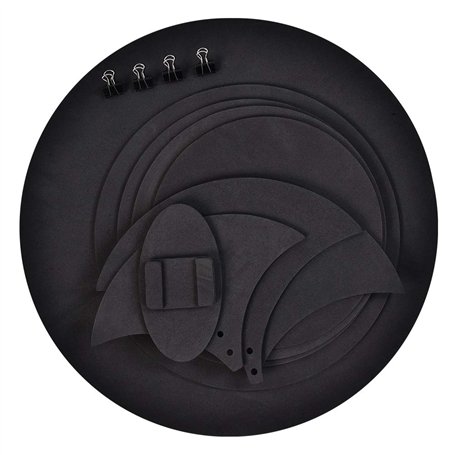 GOTOTOP Set de Sourdines de Batterie en Mousse de Caoutchouc Noir Mute Silencieuse pour Batteur