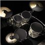 GOTOTOP Set de Sourdines de Batterie en Mousse de Caoutchouc Noir Mute Silencieuse pour Batteur