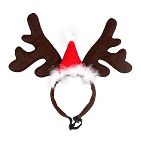 Cerceau tête de noël Chien égouttoir à Nourriture Bandeau en Bois de Chien Animal de Compagnie Animaux domestiques décor de Band
