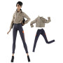 Lance Home® 5 Ensemble Vêtements d'automne Robes + Pantalon Chaussures Sac De Mode Chapeau Manches Longues Manteau pour 29cm Pou