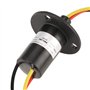 DEWIN Bague Collectrice Electrique,Mini Bague Collectrice 250RPM 15A 3 Fils 0-600V pour Générateur D'énergie Éolienne