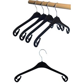 Hagspiel Lot de 20 cintres en plastique Noir 38 cm