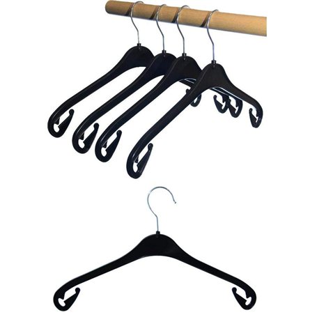 Hagspiel Lot de 20 cintres en plastique Noir 38 cm