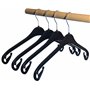 Hagspiel Lot de 20 cintres en plastique Noir 38 cm