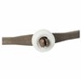 vhbw Support plateau tournant universel de 19cm pour micro-ondes compatible avec Bosch, Siemens, AEG, Severin - marron/blanc